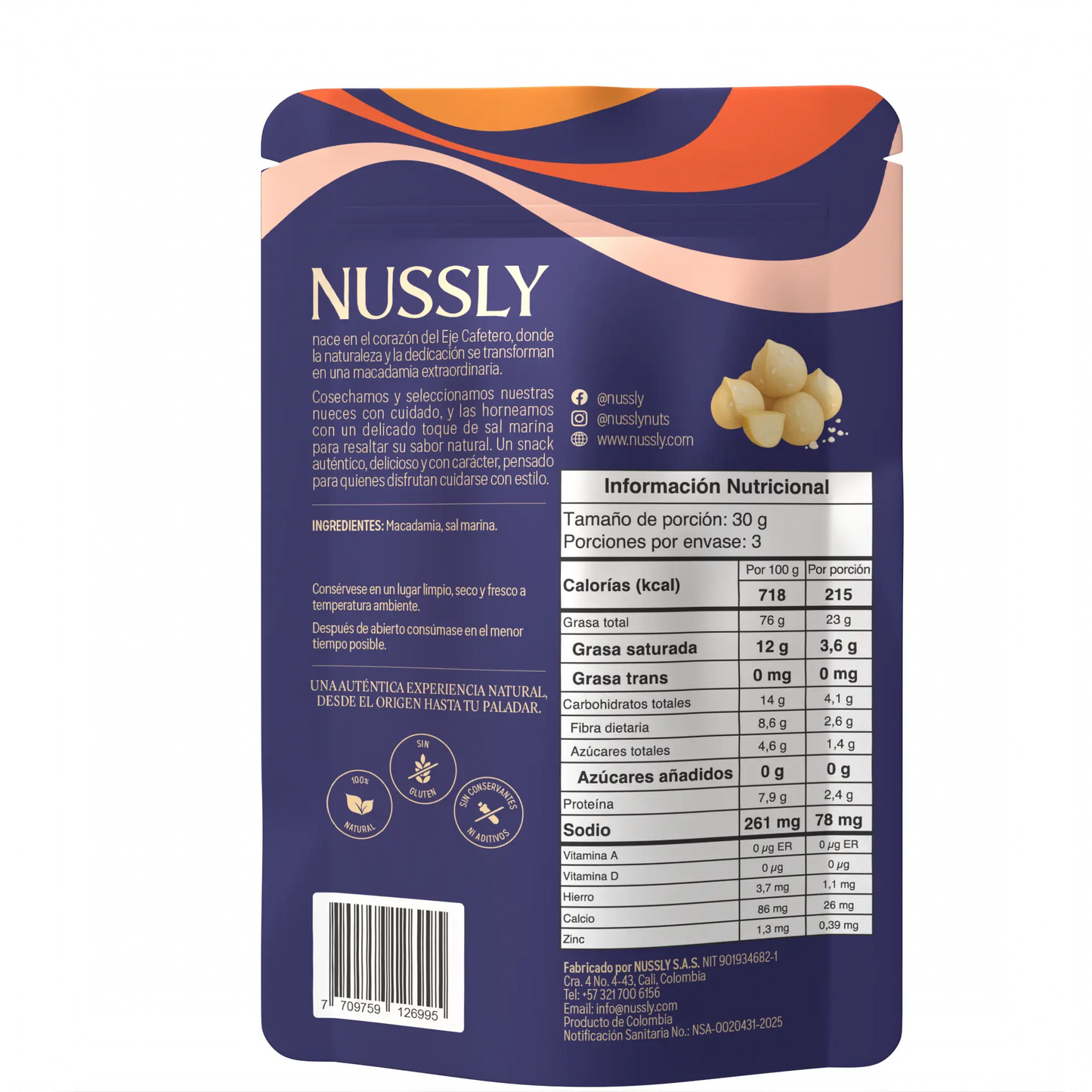 Macadamia con sal marina - NUSSLY
