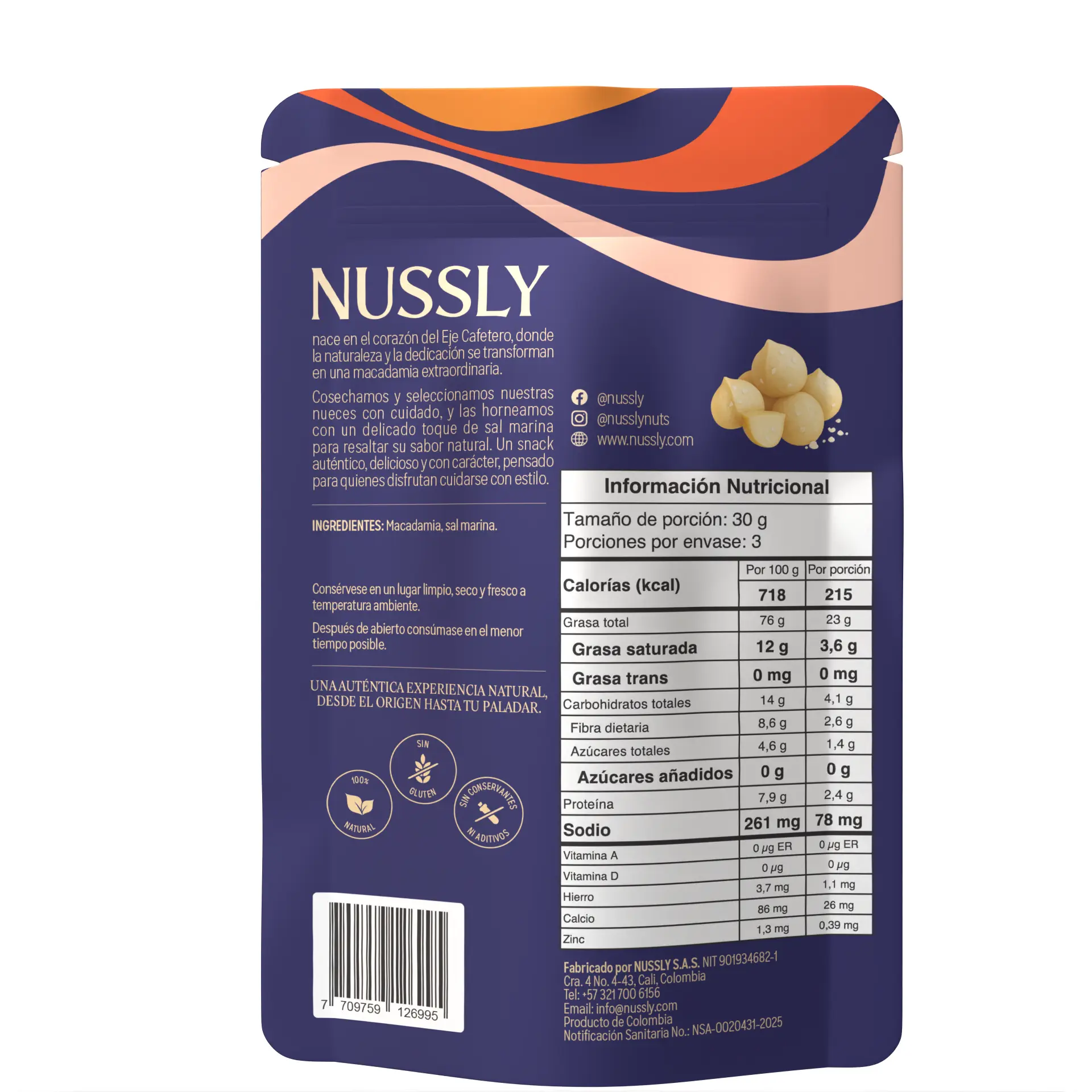 Macadamia con sal marina - NUSSLY