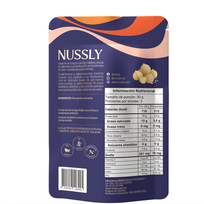 Macadamia con sal marina - NUSSLY