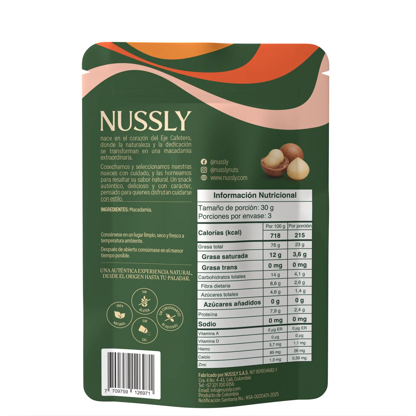 Macadamia natural - NUSSLY